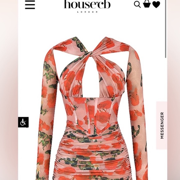 ADANNA ROSE PRINT CORSET MINI DRESS - SIZE MEDIUM - Picture 8 of 12